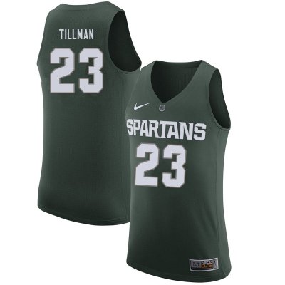Men Xavier Tillman Michigan State Spartans #23 Nike NCAA Green Authentic College Stitched Basketball Jersey LW50K20SE